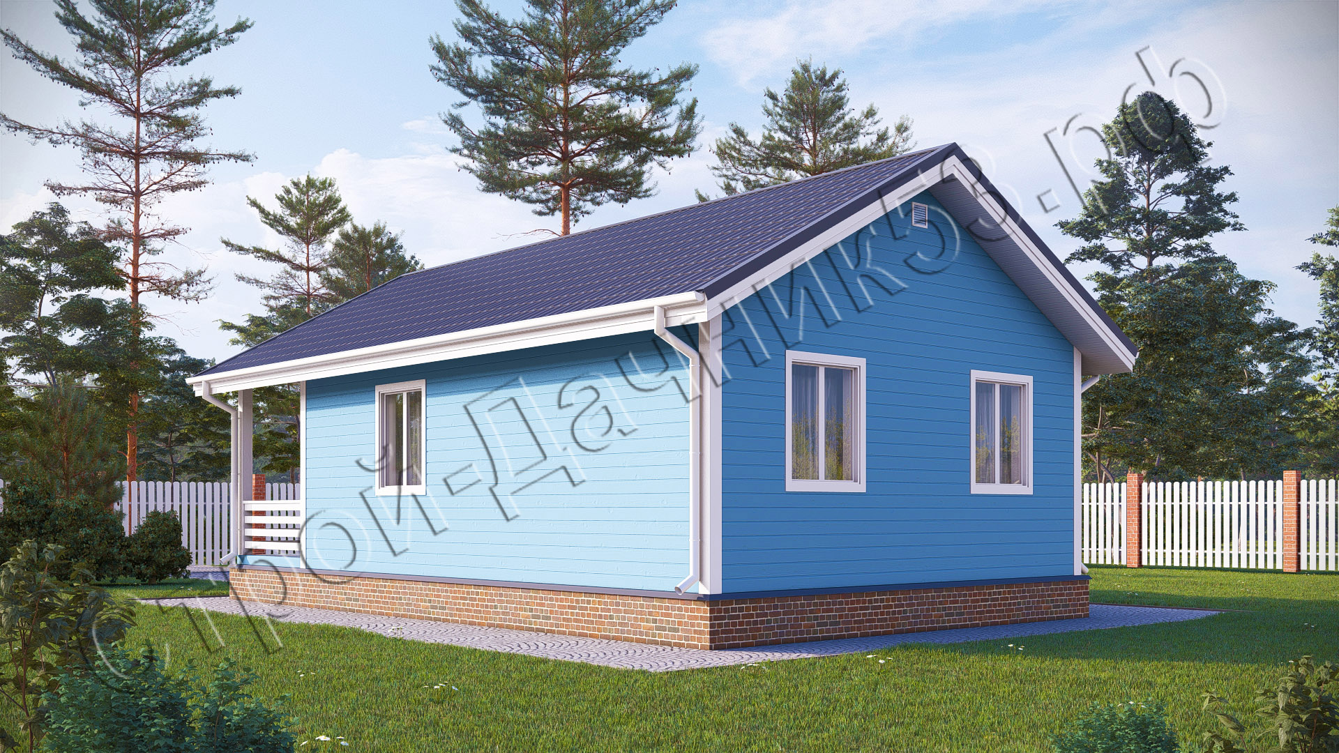 Проект каркасно-щитового дома Д–21